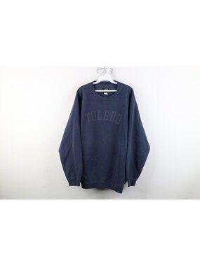 Vintage 90s Mens XL Faded Heavyweight University of Toledo Sweatshirt Blue USA